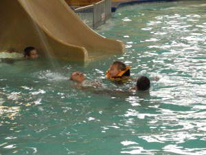 final fun in the water park...