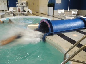 waterslide was very fast...