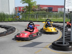 little boys go-carting...